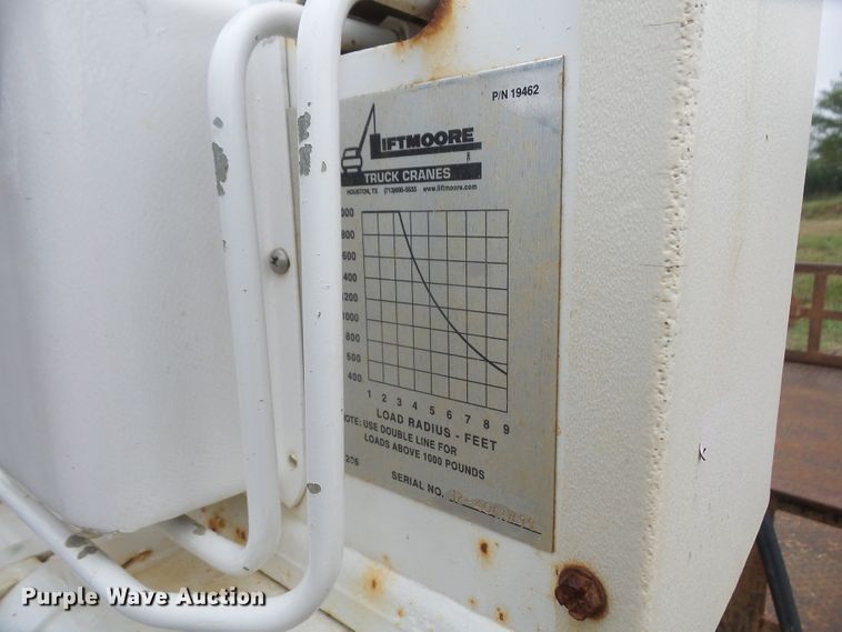 image for item FB9298 12'L x 101.5"W steel flatbed with crane