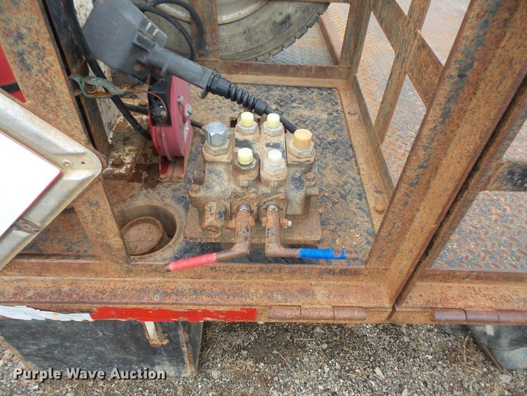 image for item FB9298 12'L x 101.5"W steel flatbed with crane