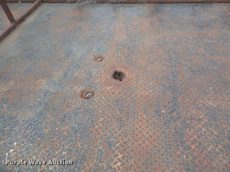 image for item FB9298 12'L x 101.5"W steel flatbed with crane