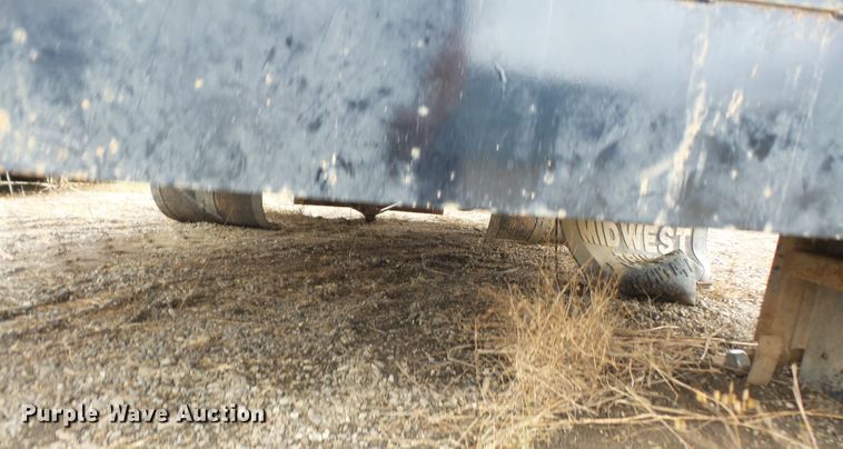 image for item FB9298 12'L x 101.5"W steel flatbed with crane