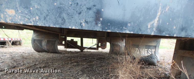 image for item FB9298 12'L x 101.5"W steel flatbed with crane