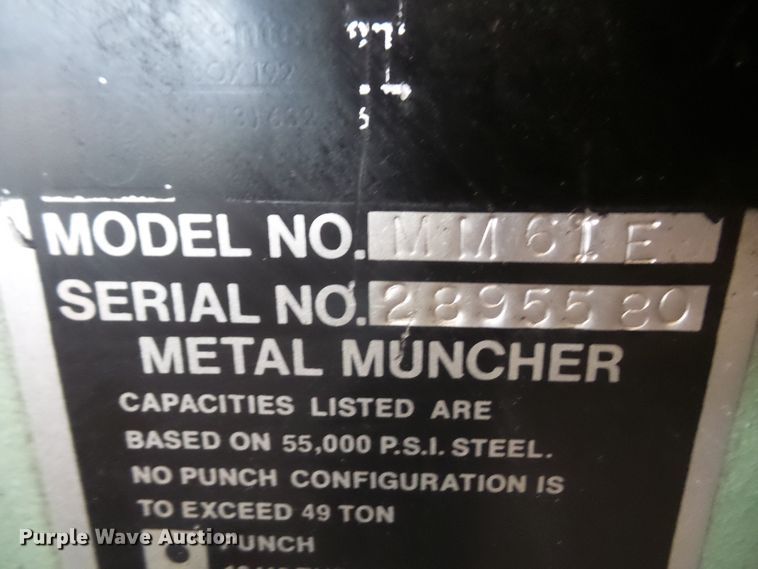 image for item FB9310 Metal Muncher MM61E iron worker