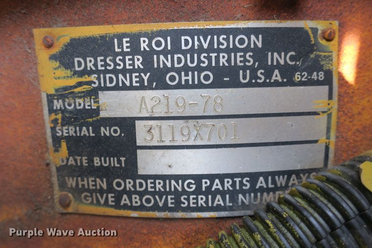 image for item DB10197 Leroi 185 air compressor