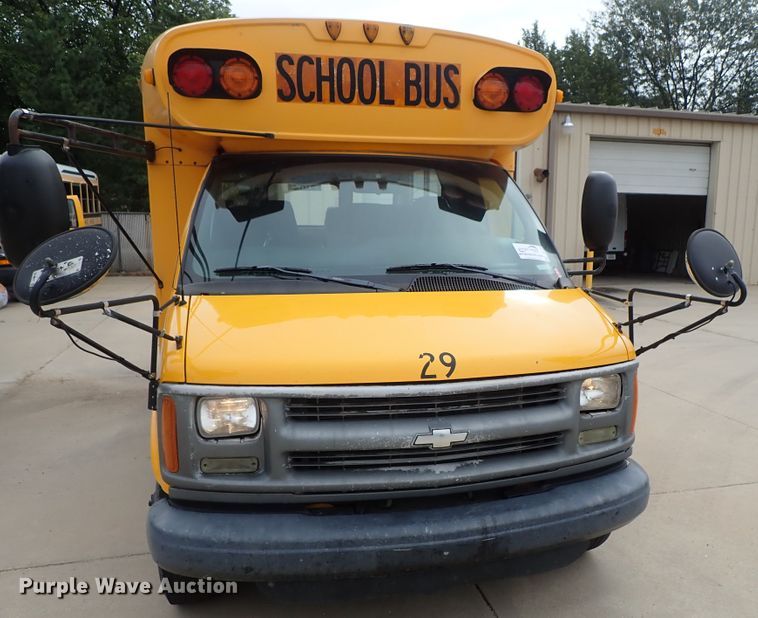 image for item DB7710 2002 Chevrolet Express G3500 Blue Bird school bus