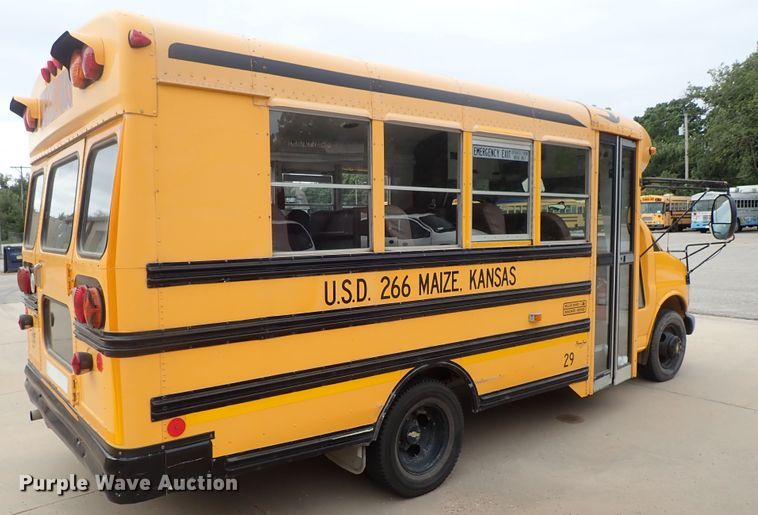 image for item DB7710 2002 Chevrolet Express G3500 Blue Bird school bus