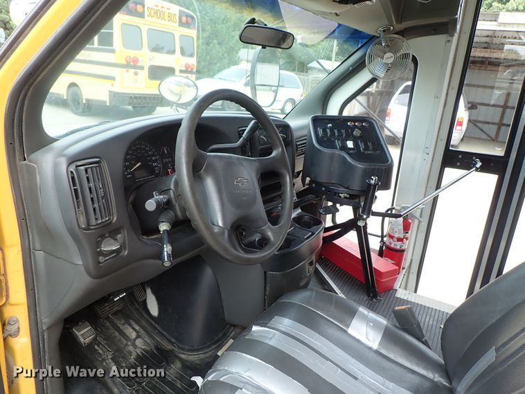 image for item DB7710 2002 Chevrolet Express G3500 Blue Bird school bus