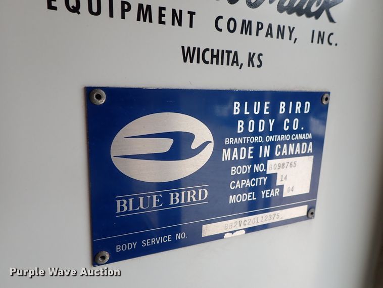 image for item DB7710 2002 Chevrolet Express G3500 Blue Bird school bus