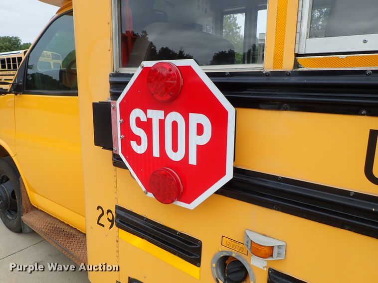 image for item DB7710 2002 Chevrolet Express G3500 Blue Bird school bus