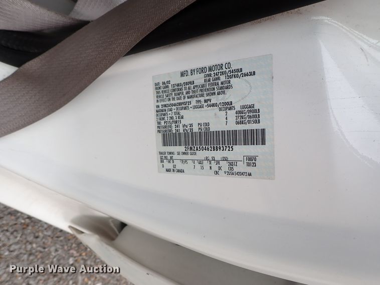 image for item DB7711 2002 Ford Windstar van