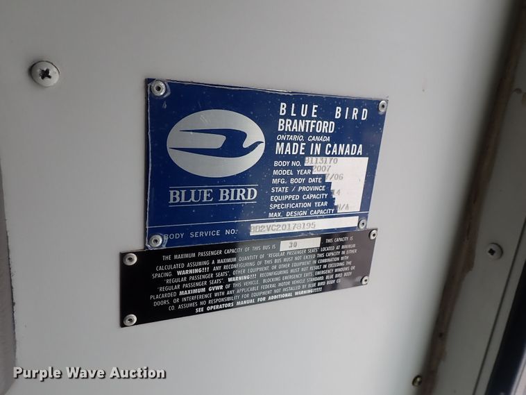 image for item DB7715 2006 Chevrolet Express 3500 Blue Bird school bus