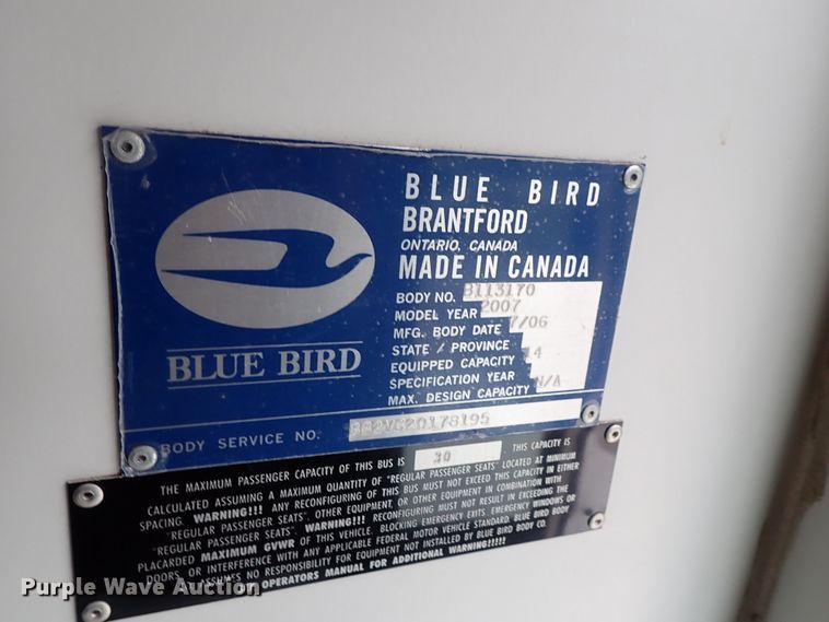 image for item DB7715 2006 Chevrolet Express 3500 Blue Bird school bus