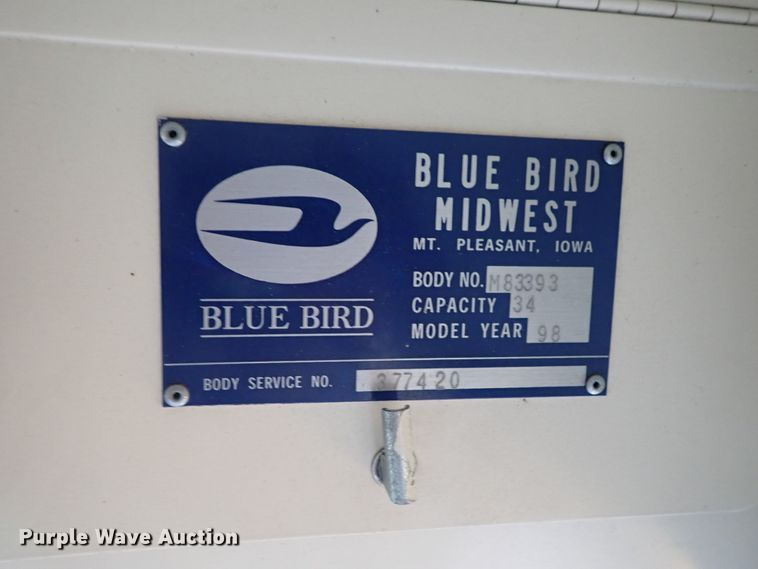 image for item DB7721 1998 Blue Bird TC2000 school bus