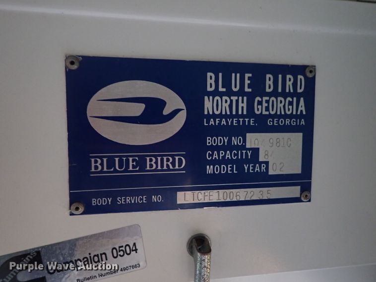 image for item DB7722 2002 Blue Bird TC2000 school bus