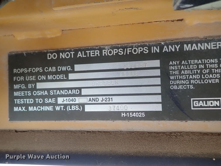 image for item DB7726 1988 Dresser A500E motor grader