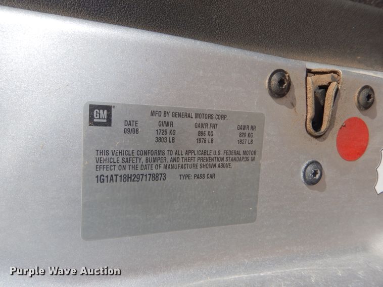 image for item DD4460 2009 Chevrolet Cobalt LS