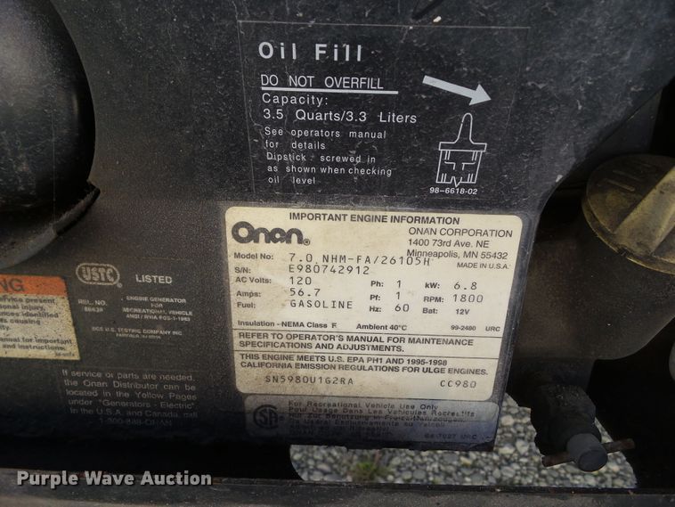 image for item DF0803 1999 Winnebago Chieftain 36WL RV