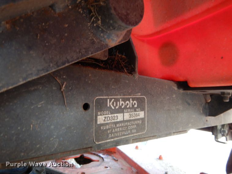 image for item DF2575 Kubota ZD323 ZTR lawn mower