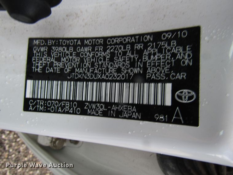 image for item DG8185 2010 Toyota Prius