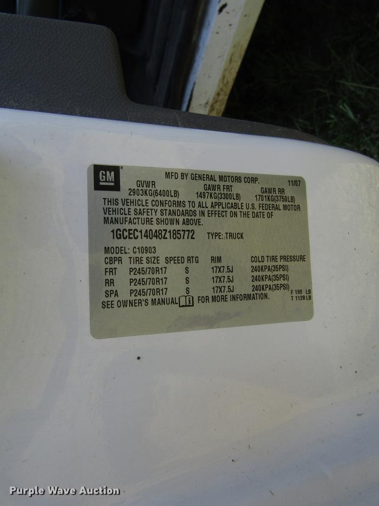 image for item DG8218 2008 Chevrolet Silverado 1500 pickup truck