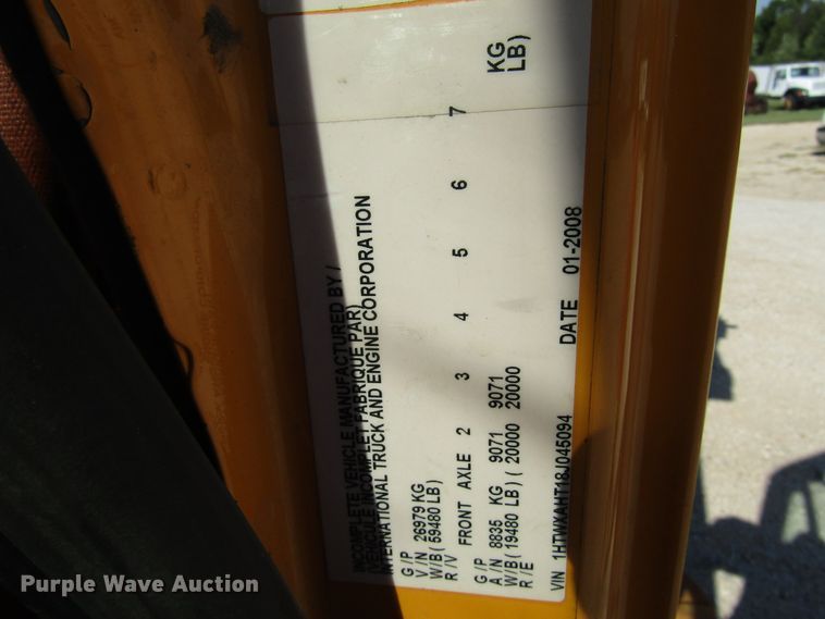 image for item DG8222 2008 International 7600 dump truck