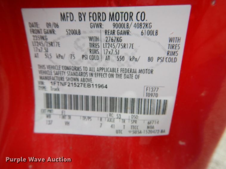 image for item DH2588 2007 Ford F250 Super Duty pickup truck