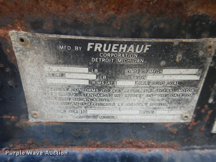 image for item DH3578 1988 Fruehauf TEH-F2-7000 tank trailer
