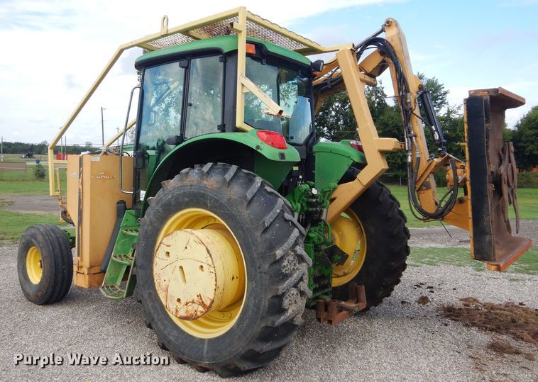 image for item DH3581 2005 John Deere 6615 tractor with Diamond side boom mower
