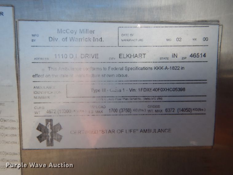 image for item DH6111 2008 Ford E450 Super Duty ambulance