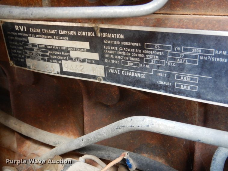 image for item DH6158 1984 Mack flatbed truck