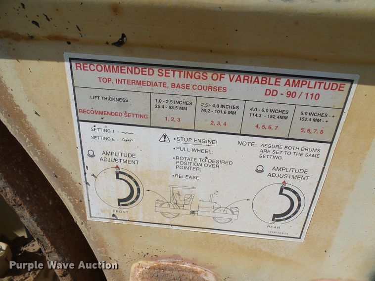 image for item DI0680 Ingersoll Rand DD90 double drum vibratory roller