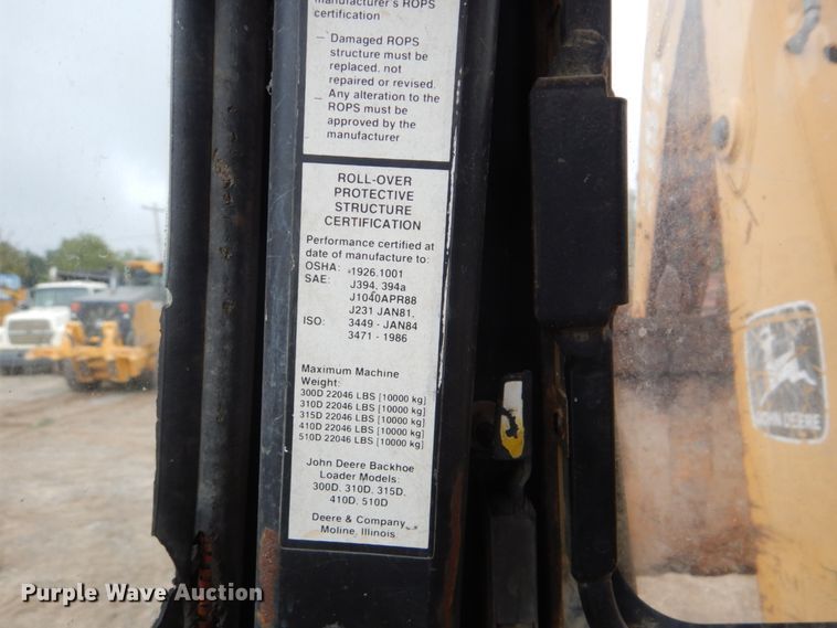 image for item DI2299 1995 John Deere 310D backhoe