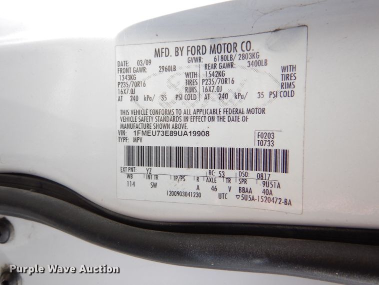 image for item DI2559 2009 Ford Explorer XLT SUV