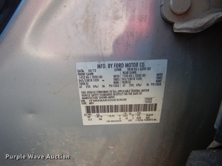 image for item EK9077 2013 Ford Explorer Police Interceptor SUV