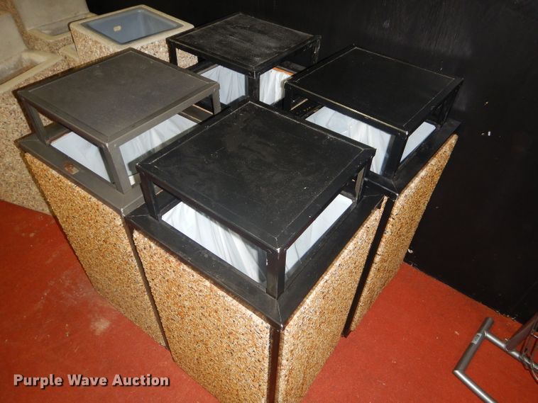 image for item FC9978 (9) concrete trash cans/ash tray units