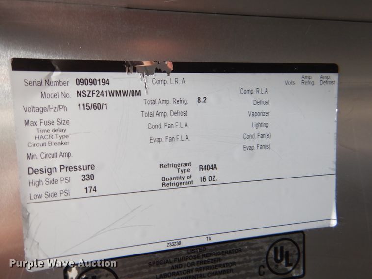 image for item FF9655 NorLake NSZF241WMW/0M scientific freezer