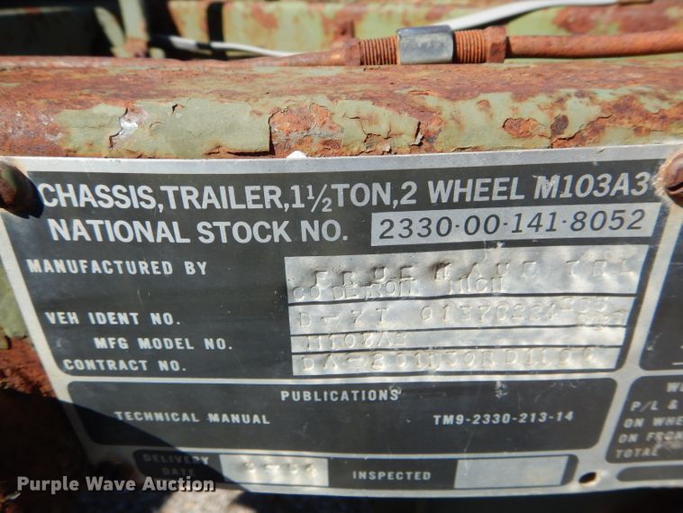 image for item FI9650 Fruehauf M107A2 tank trailer