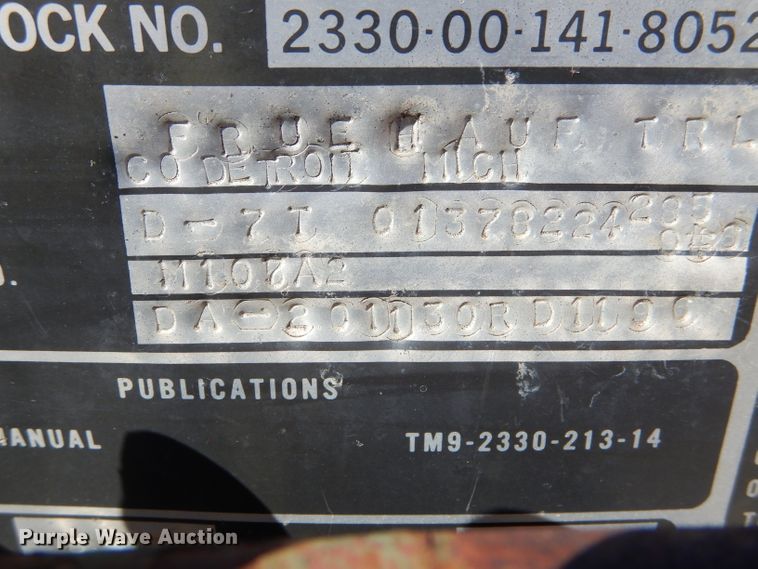 image for item FI9650 Fruehauf M107A2 tank trailer