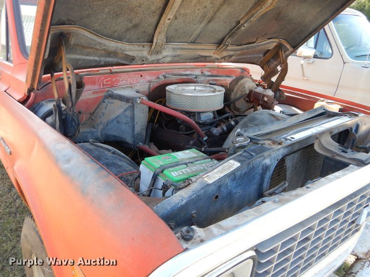 image for item FK9784 1971 Chevrolet Custom 20 flatbed pickup truck