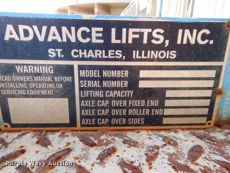 image for item FK9832 Advance Lifts Inc. 100 dock lift