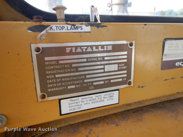 image for item FU9506 1987 Fiat-Allis 14C dozer