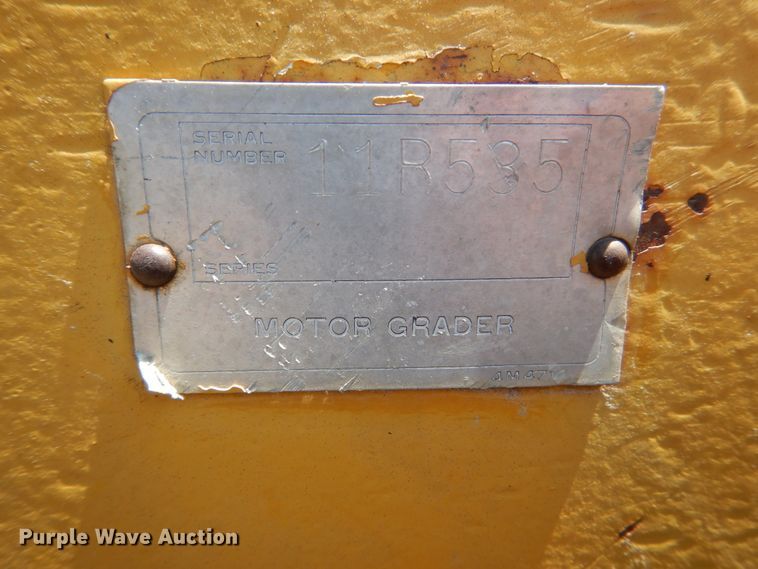 image for item FU9547 1972 Caterpillar 140 rigid frame motor grader