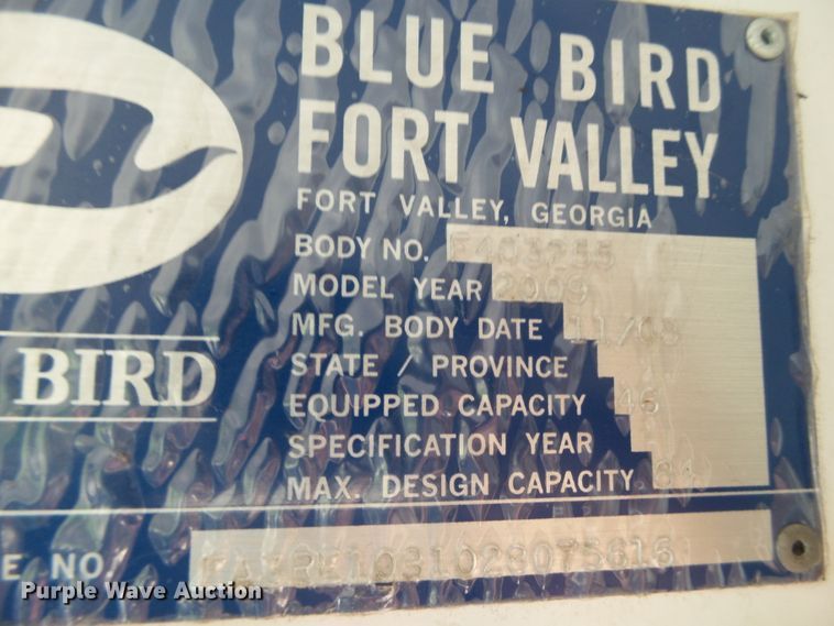 image for item GC9045 2009 Blue Bird All American FE school bus