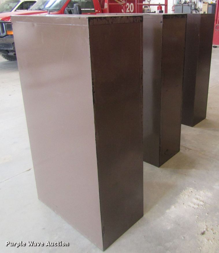 image for item GE9757 (3) four drawer metal file cabinets