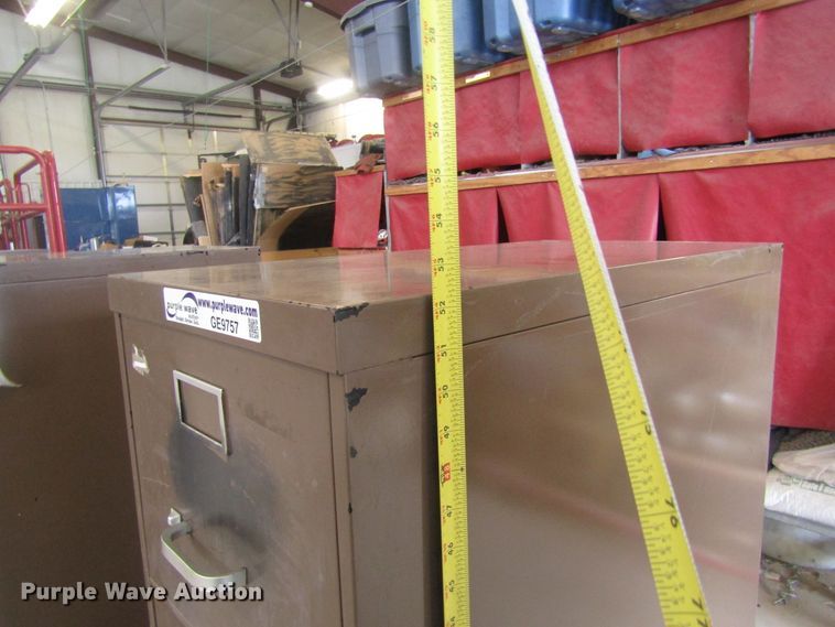 image for item GE9757 (3) four drawer metal file cabinets