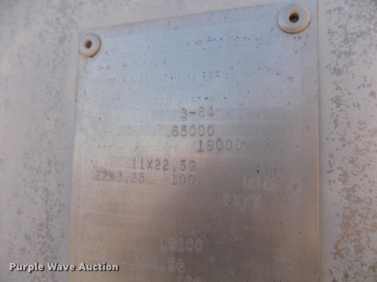 image for item FH9033 1984 Corn Husker 800 double hopper bottom grain trailer