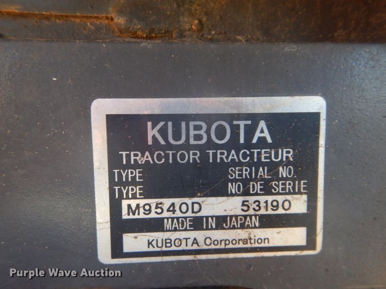 image for item GC9576 Kubota M9540 MFWD tractor