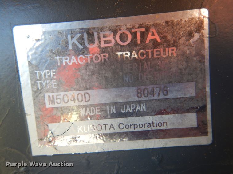 image for item GC9578 Kubota M5040 MFWD tractor