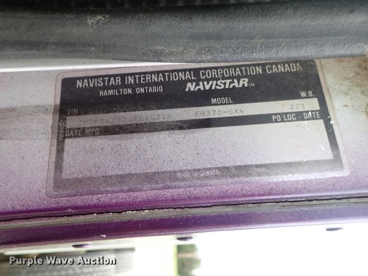 image for item DB7706 1988 International 9370 semi truck