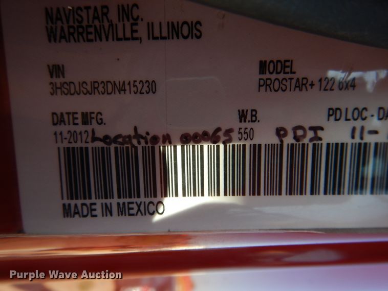 image for item DG5836 2013 International ProStar 122 semi truck