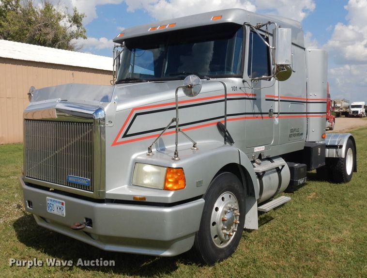 image for item GI9266 1994 White GMC WIA semi truck